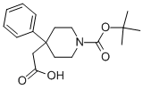 4-카르복시메틸-4-페닐-피페리딘-1-카르복실산tert-부틸에스테르 구조식 이미지