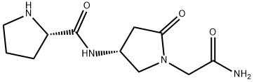 1-Pyrrolidineacetamide,2-oxo-4-[[(2S)-2-pyrrolidinylcarbonyl]amino]-,(4R)- Structure