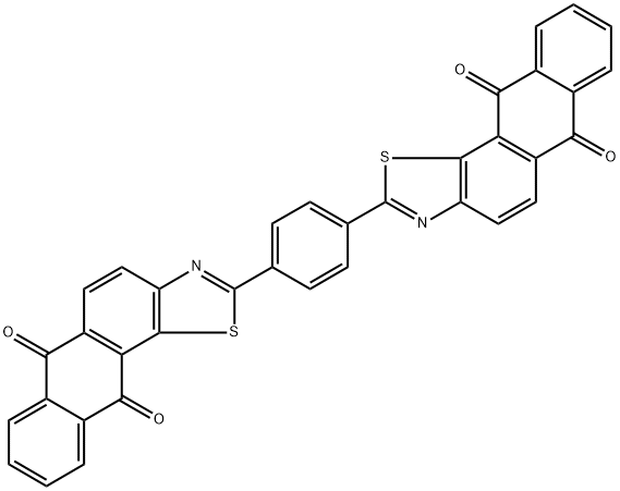 2,2'-(1,4-페닐렌)비스(안트라[2,1-d]티아졸-6,11-디온) 구조식 이미지