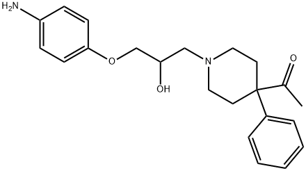 1-(3-(4-Aminophenoxy-2-hydroxypropyl)-4-phenyl-4-piperidinyl)ethanone Structure