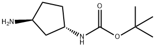 Carbamic acid, [(1S,3S)-3-aminocyclopentyl]-, 1,1-dimethylethyl ester (9CI) 구조식 이미지