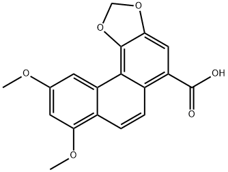 8,10-Dimethoxyphenanthro[3,4-d]-1,3-dioxole-5-carboxylic acid 구조식 이미지