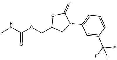 5-[[[(methylamino)carbonyl]oxy]methyl]-3-[3-(trifluoromethyl)phenyl]oxazolidin-2-one  Structure