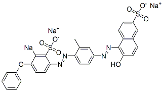 6-Hydroxy-5-[[3-methyl-4-[(4-phenoxy-3-sodiosulfophenyl)azo]phenyl]azo]naphthalene-2-sulfonic acid sodium salt Structure