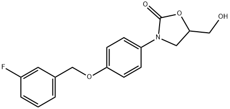 3-(4-((3-Fluorophenyl)methoxy)phenyl)-5-(hydroxymethyl)-2-oxazolidinon e Structure