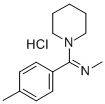 Piperidine, 1-((methylimino)(4-methylphenyl)methyl)-, monohydrochlorid e 구조식 이미지