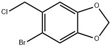 5-브로모-6-(클로로메틸)-1,3-벤조디옥솔 구조식 이미지