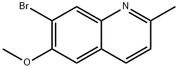 7-BroMo-6-Methoxy-2-Methyl-quinoline 구조식 이미지