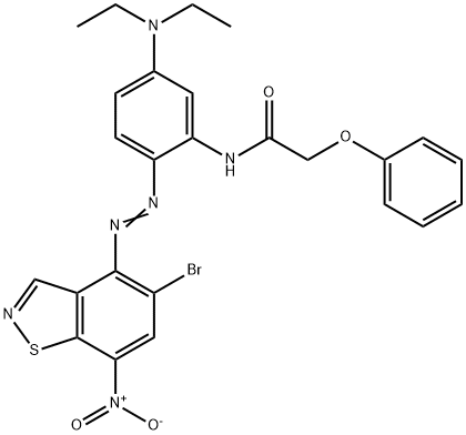 N-[2-[(5-bromo-7-nitro-1,2-benzisothiazol-4-yl)azo]-5-(diethylamino)phenyl]-2-phenoxyacetamide 구조식 이미지