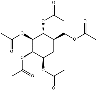 1,2,3,4-tetraacetoxy-5-(acetoxymethyl)cyclohexane 구조식 이미지