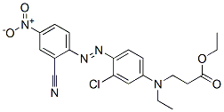 에틸N-[3-클로로-4-[(2-시아노-4-니트로페닐)아조]페닐]-N-에틸-베타-알라니네이트 구조식 이미지
