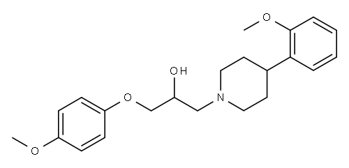 1-(4-METHOXYPHENOXY)-3-[4-(2-METHOXYPHENYL)PIPERIDINO]PROPAN-2-OL 구조식 이미지