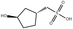 Cyclopentanemethanesulfonic acid, 3-hydroxy-, trans- (9CI) Structure