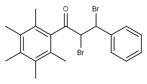 2,3-DIBROMO-1-(2,3,4,5,6-PENTAMETHYLPHENYL)-3-PHENYLPROPAN-1-ONE Structure
