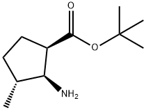 Cyclopentanecarboxylic acid, 2-amino-3-methyl-, 1,1-dimethylethyl ester, 구조식 이미지