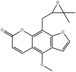 9-[(3,3-Dimethyloxiran-2-yl)methyl]-4-methoxy-7H-furo[3,2-g][1]benzopyran-7-one Structure