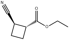 Cyclobutanecarboxylic acid, 2-cyano-, ethyl ester, trans- (9CI) 구조식 이미지