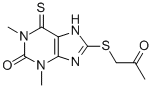 6,7-Dihydro-1,3-dimethyl-8-[(2-oxopropyl)thio]-6-thioxo-1H-purin-2(3H)-one Structure