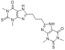 8,8'-Trimethylenebis(1,2,3,7-tetrahydro-1,3-dimethyl-2-thioxo-6H-purin-6-one) 구조식 이미지