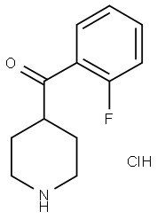 4-(2-FLUOROBENZOYL)PIPERIDINE HYDROCHLORIDE 구조식 이미지