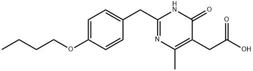 2-(4-Butoxybenzyl)-6-hydroxy-4-methyl-5-pyrimidineacetic acid Structure