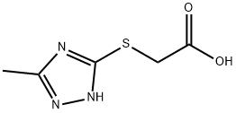 5-methyl-1H-1,2,4-triazol-s-yl)thio}-acetic acid  Structure