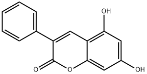 5,7-DIHYDROXY-3-페닐쿠마린 구조식 이미지