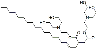 bis[2-[bis(2-hydroxyethyl)amino]ethyl] 2-octadecenylsuccinate 구조식 이미지
