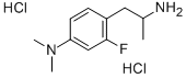 Phenethylamine, 4-dimethylamino-2-fluoro-alpha-methyl-, dihydrochlorid e 구조식 이미지