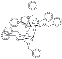 Benzyl 2-O-(2,3,4,6-tetra-O-benzyl-α-D-glucopyranosyl)- 3,4,6-tri-O-benzyl-β-D-galactopyranoside 구조식 이미지