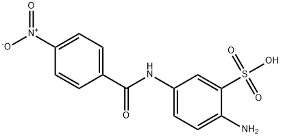 2-amino-5-(p-nitrobenzamido)benzenesulphonic acid  Structure