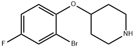 4-(2-Bromo-4-fluorophenoxy)piperidinehydrochloride Structure
