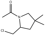 Pyrrolidine,  1-acetyl-2-(chloromethyl)-4,4-dimethyl-  (9CI) Structure
