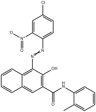4-[(4-chloro-2-nitrophenyl)azo]-3-hydroxy-N-(2-methylphenyl)naphthalene-2-carboxamide 구조식 이미지