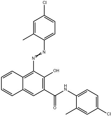 N-(4-chloro-2-methylphenyl)-4-[(4-chloro-2-methylphenyl)azo]-3-hydroxynaphthalene-2-carboxamide Structure