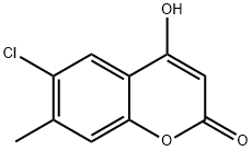 6-CHLORO-4-HYDROXY-7-METHYLCOUMARIN Structure