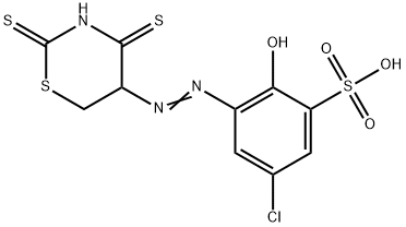 5-Chloro-2-hydroxy-3-[(tetrahydro-2,4-dithioxo-2H-1,3-thiazin-5-yl)azo]benzenesulfonic acid Structure