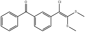 3-[1-Chloro-2,2-bis(methylthio)vinyl]benzophenone 구조식 이미지