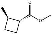 Cyclobutanecarboxylic acid, 2-methyl-, methyl ester, (1R,2R)- (9CI) Structure