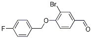 3-bromo-4-[(4-fluorobenzyl)oxy]benzenecarbaldehyde Structure