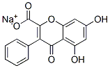 sodium 5,7-dihydroxy-4-oxo-3-phenyl-4H-1-benzopyran-2-carboxylate  Structure