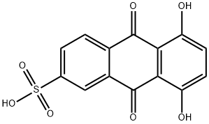 5,8-디히드록시-9,10-디옥소-9,10-디히드로안트라센-2-술폰산 구조식 이미지