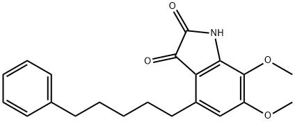 6,7-Dimethoxy-4-(5-phenylpentyl)-1H-indole-2,3-dione Structure