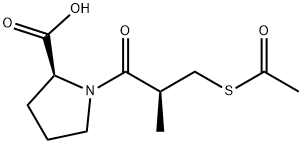 (2S)-1-(3-Acetylthio-2-methyl-1-oxopropyl)-L-proline Structure