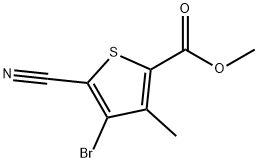 Methyl 4-broMo-5-cyano-3-Methylthiophene-2-carboxylate 구조식 이미지