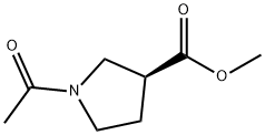 3-피롤리딘카르복실산,1-아세틸-,메틸에스테르,(3S)-(9CI) 구조식 이미지