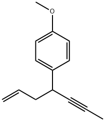Benzene, 1-methoxy-4-[1-(1-propynyl)-3-butenyl]- (9CI) Structure