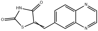 5-(6-Quinoxalinylmethylene)-2,4-thiazolidinedione 구조식 이미지