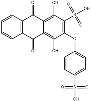6486-92-6 9,10-dihydro-1,4-dihydroxy-9,10-dioxo-3-(4-sulphophenoxy)anthracene-2-sulphonic acid 