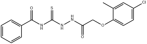 N-({2-[2-(4-chloro-2-methylphenoxy)acetyl]hydrazino}carbothioyl)benzenecarboxamide Structure